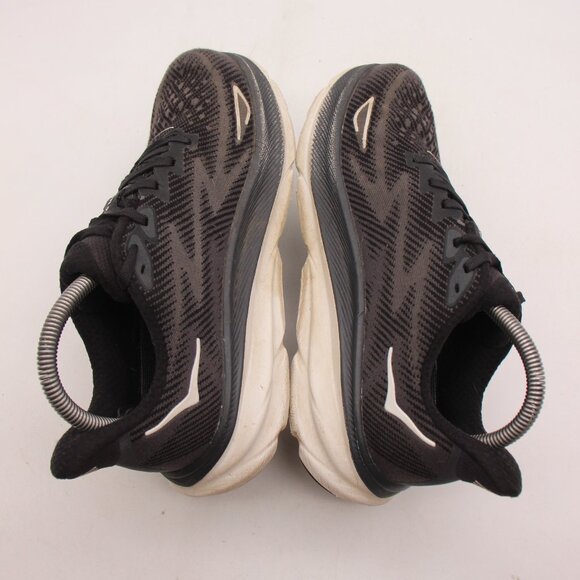Hoka One One Clifton 9 Women's Size 7.5 B Black White Running Shoes 1127896 BWHT - Picture 7 of 9